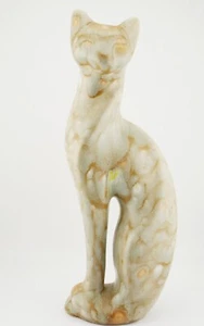 Lovely Vintage Tall & Slender Hogarth Pottery Stylised Cat Sculpture - Picture 1 of 4