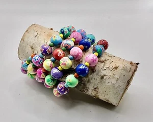 Polymer Clay wrap bracelet - Picture 1 of 9
