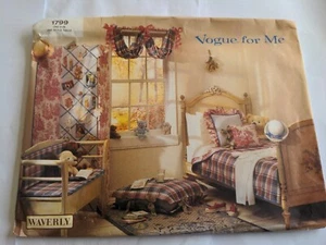 Vogue 1709 Sewing Pattern Childs Bedroom Furnishings Cushions Curtains WAVERLY - Picture 1 of 4