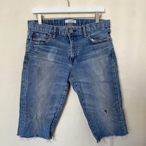 Moussy Distressed Jean Bermuda Shorts Size 30 - Picture 1 of 12