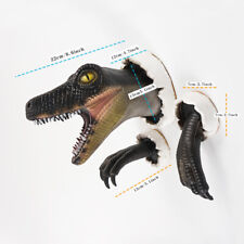 3D PHOTO FRAME WILDLIFE ANIMAL Deinonychus HEAD STATUE WALL ART DECORATION