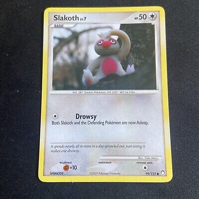 SLAKOTH - 99/123 - Mysterious Treasures - Common - Pokemon Card - NM