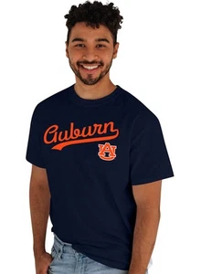 Men's Auburn Tigers T-Shirt Cursive Team Color, Team Color, Large - Picture 1 of 4