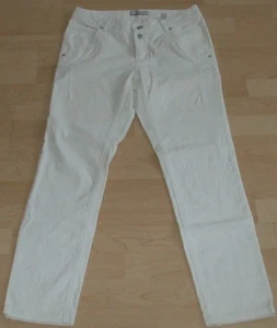 ELEGANTE DAMEN JEANS SOMMER HOSE JEANS in WEISS - GR 38 - Bild 1 von 6