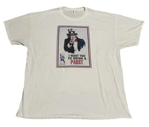 T-Shirt Pabst Blue Ribbon Unlce Sam I Want You To Drink A Pabst Gr. XXL weiß - Bild 1 von 8