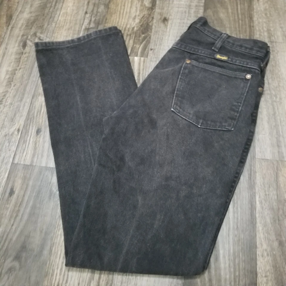 Jeans Wrangler Vintage Masculino 32x34 Reto Cowboy EUA Western Preto 936WBK - Imagem 1 de 4