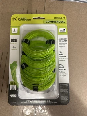 Коммерческая катушка для поедания сорняков Weed Warrior диаметр 0,80 14 футов упаковка 5 шт. - Изображение 1 из 2