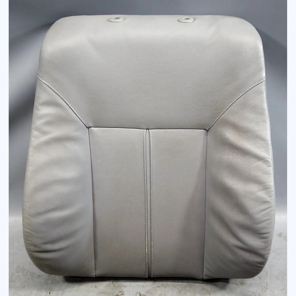 BMW E39 1999-2003 Serie 5 E38 Asiento Delantero Respaldo Cojín Cuero Gris Fabricante de Equipo Original Foto 1 de 4