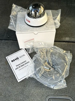 Revo Model #RCDY12-1 Indoor CCD Color Dome Security Camera DC12V RoHS New - Image 1 of 4