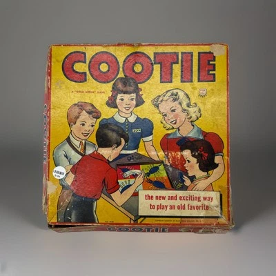 Vtg 1929 Transogram 'Gold Medal' Cardboard Cootie Game Great Period Graphics - Image 1 of 4