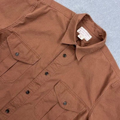 Filson Shirt Mens Medium Brown Lightweight Alaskan Guide Button Up Short Sleeve - Image 1 of 4