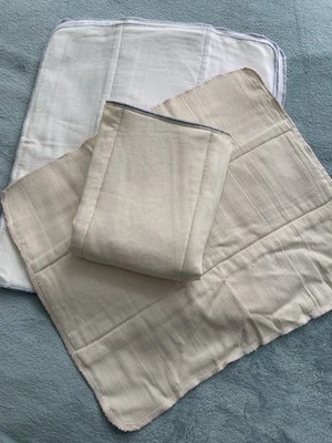 Juego de 8 pañales de tela predoblados de algodón Birdseye EE. UU. ¡NUEVO! 15x18 Foto 1 de 3