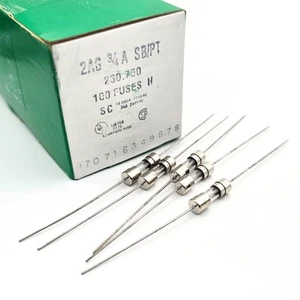 10pcs Littelfuse 2AG 750mA 3/4A .75 A Amp 15mm Pigtail Axial Slow Blow Fuse 250V - Picture 1 of 6