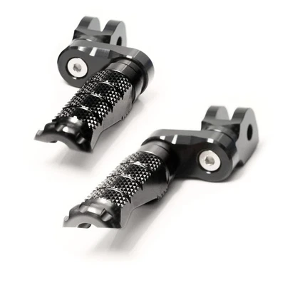 Clavijas de pie delanteras inferiores negras MCCP de 1 pulgada para Yamaha XSR 900 22 23 24 Foto 1 de 4