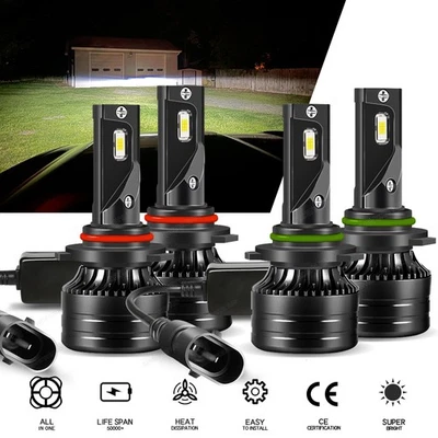 适用于 Freightliner M2 106 2011 - 2017 前 LED 车头灯高/低光束 6000K 4X CSP — 第 1/4 张图片