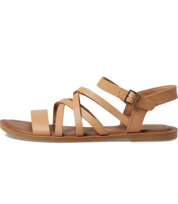 Tom’s Sephina Sandalias Tirantes Cuero Tostado Talla 8, Nuevas Con Etiquetas Foto 1 de 4