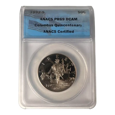 1992-S Columbus Quincentenary Half Dollar ANACS PR69 DCAM Coin - Image 1 of 3