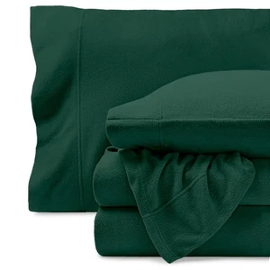 Home King Waldgrün 4-teiliges King Size Bettwäsche Laken Set Weich Plüsch - Bild 1 von 9