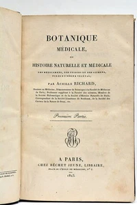 Livre ancien RICHARD Botanique Médicale aliments poisons Paris 1823 - Imagen 1 de 12