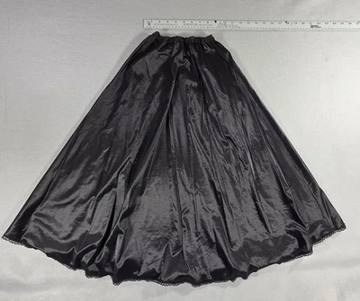 Vintage Henson Kickernick Full Slip Womens Large 30" Length Black Lace Trim - Image 1 of 4