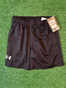 Under Armour Shorts Youth Small Black Drawstring Gym Train Loose Fit Run Lounge  - Picture 1 of 6