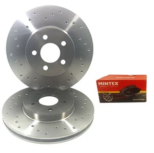 Discos de freno delanteros perforados con pastillas Mintex Audi TT 3.2 V6 Quattro 2002-2006 - Imagen 1 de 1