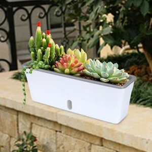 Rectangular Self Watering Planter,Window Sill Planter Sturdy - Picture 1 of 6