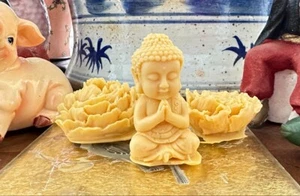 Set of 3 Home Sweet Home Scented Buddha, Lotus Flower Beeswax Melts - Picture 1 of 7