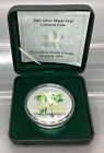 2003 Silver Maple Leaf Coloured Coin With Case And CoA