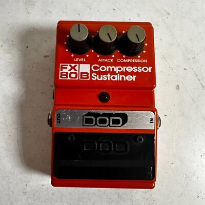 Pedal de efectos para guitarra DOD FX80B rojo Level Attack compresor y sostenedor Digitech Foto 1 de 4