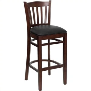 Flash Furniture Hercules 31" Bar Stool in Mahogany with Black Seat - Picture 1 of 12