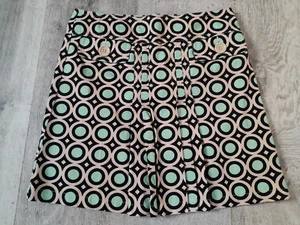 Funky WAREHOUSE Size 6 Mini Skirt Great For 70's Night 100% Cotton Retro Pattern - Picture 1 of 6