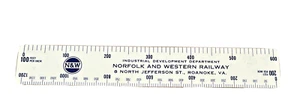 Norfolk and Western Railway Ruler Industrial Development Department 6 INCH VTG - Picture 1 of 2