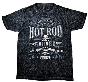 ROCK & REPUBLIC ICONIC TSHIRT Born to Ride Hot Rod Garage Mens Sz S SOFT EUC! - Picture 1 of 8