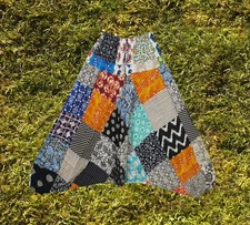Bohemian Gypsy Patchwork Cotton Harem Pant Summer Travel Genie Hippie Pants S/M