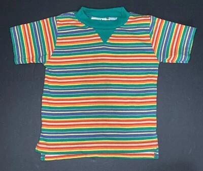 Camisa a Rayas Retro Vintage Años 90 Juvenil 24 Meses Niño Pequeño Cuddle Towne Foto 1 de 4