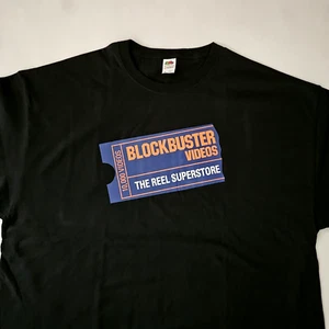 ENVÍO GRATUITO EL MISMO DÍA Camisa Negra XL Nueva BLOCKBUSTER 1985 Logo - Imagen 1 de 2