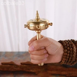 5.9" 15cm Customized sutras copper Hand turn Prayer wheel mini Praying Wheel - Picture 1 of 9