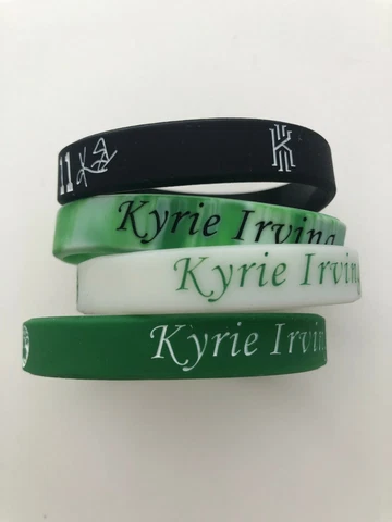 Kyrie Irving Celtics Green,black,white Silicone Wristband Bracelet Cover