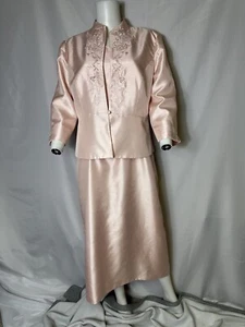 SPLENDIDO ABITO ROSA CHIARO COLDWATER CREEK CON GIACCA OUTFIT TAGLIA 14P - Foto 1 di 10
