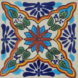 3 Sq Ft Tiles Ceramic Mexican Talavera Handmade Tile 27 PCS 4x4 - C327 - Picture 1 of 1