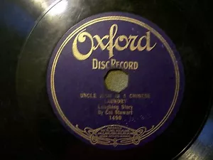CAL STEWART UNCLE JOSH IN A CHINESE LAUNDRY LAUGHING STORY 78 OXFORD ONE SIDED - Picture 1 of 6
