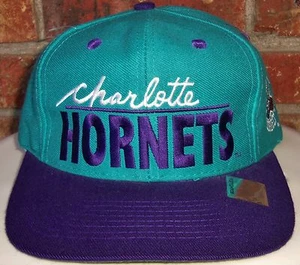 NEW VINTAGE 90's CHARLOTTE HORNETS NBA THE "g" GAME SNAPBACK HAT (GREEN UNDER) - Picture 1 of 3