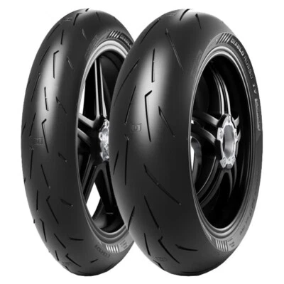 COPPIA GOMME PIRELLI 120/70-17 (58W) + 180/60-17 (75W) DIABLO ROSSO 4 CORSA - Immagine 1 di 4