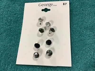 George earring quad set coloured rhinestone new - Image 1 of 3