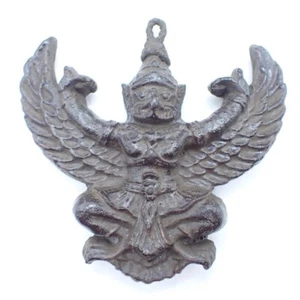 LARGE Thai AMULET Garuda pendant Thailand old Buddhist bead Asia vintage DECOR - Picture 1 of 7