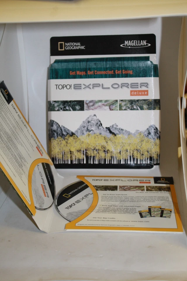 National Geographic Magellan GPS Topo Explorer Deluxe DVD exploring hiking maps - Image 1 of 1
