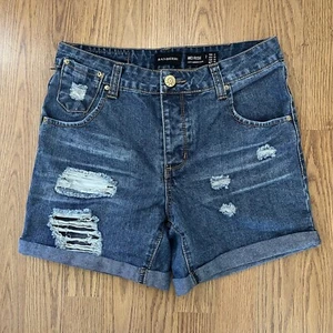 RANBEERI Woman's Mid Rise Distressed Jean Shorts Juniors Size 7 - Picture 1 of 4