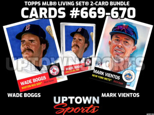 Topps MLB Living Cards #669-670 - Wade Boggs & Mark Vientos -   PRESALE