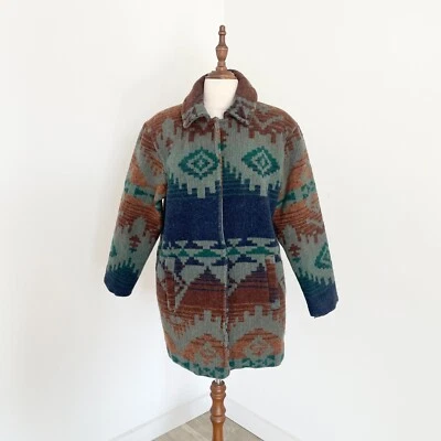 Vintage Woolrich Wool Coat Womens Size S Southwest Aztec Multicolor Jacket - Image 1 of 4